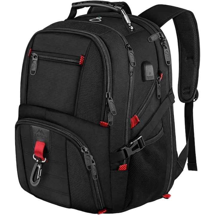 Rucsac laptop Matein 50L impermeabil, 17.3 inch, negru