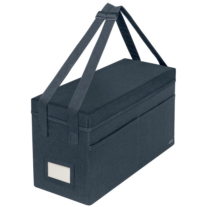 Geantă de lucru Leitz, pliabilă, 3 compartimente, gri, pentru laptop de 16 inch