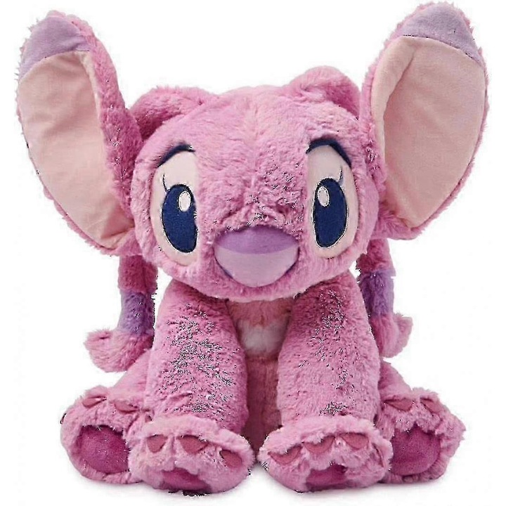 Плюшена играчка Ейнджъл, Лило и Стич, бродирани детайли, гъвкави уши, 30x20см