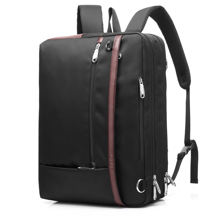 Servietă convertibilă CoolBELL, rucsac messenger, 15.6 inch, negru