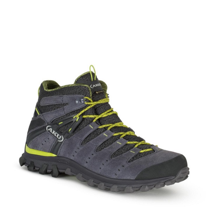 Pantofi de drumetie pentru barbati Aku Alterra Gore-Tex, gri deschis verde, Gri inchis