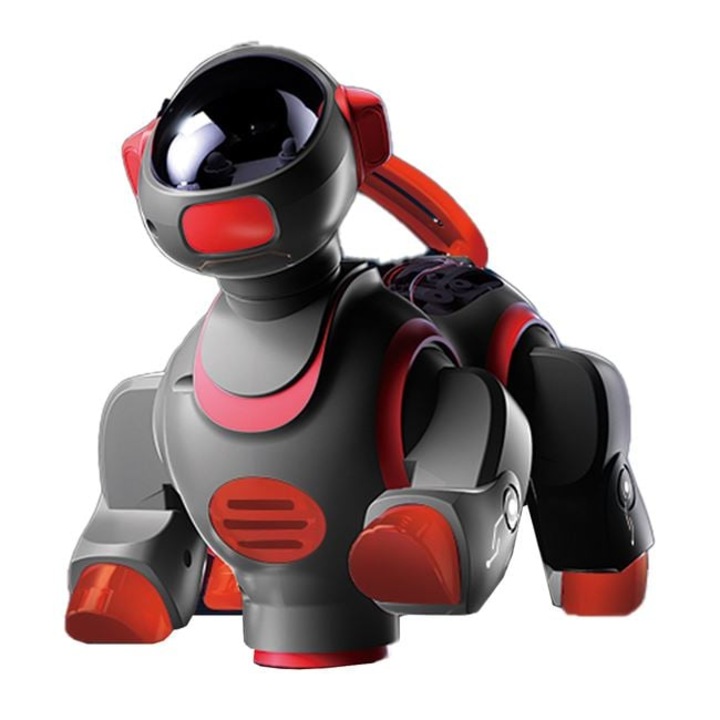 Caine Robot Dansator VENITIVO® cu sunet si lumini – Dancing Dog Negru Rosu, 3 ani +
