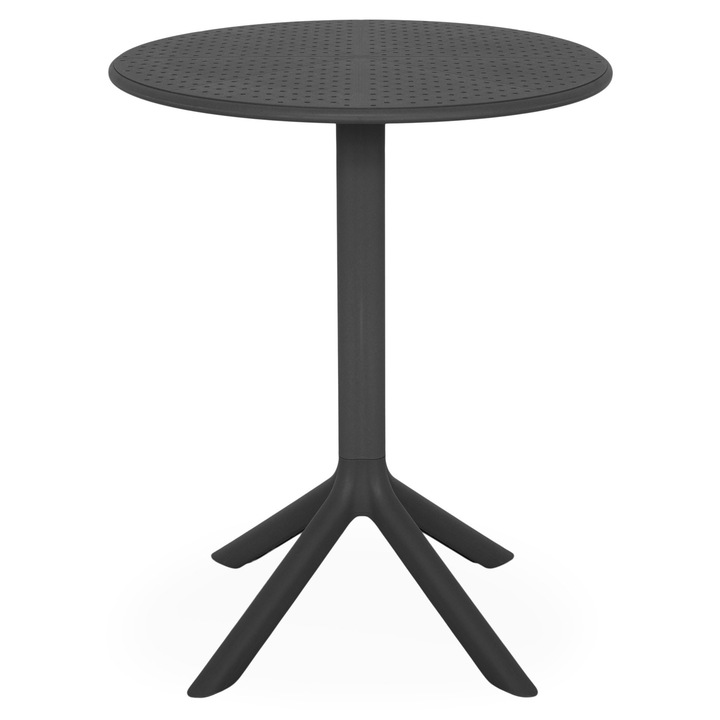 Masa rotunda gradina/terasa, Maison Mex CIRCLE, H.75 D.60 cm, antracit