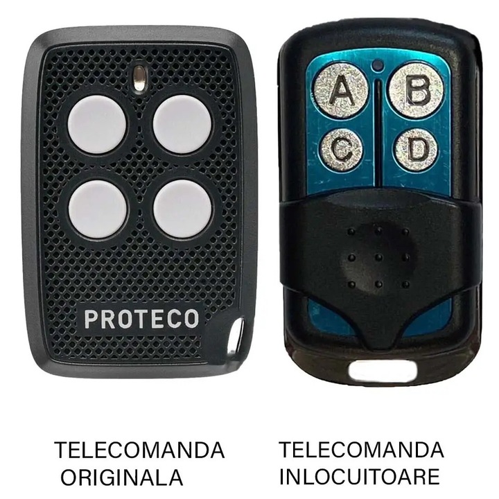 Telecomanda poarta garaj Proteco ANGIE 4 de doua si patru canale/ cod fix/ 433.92MHz (843)
