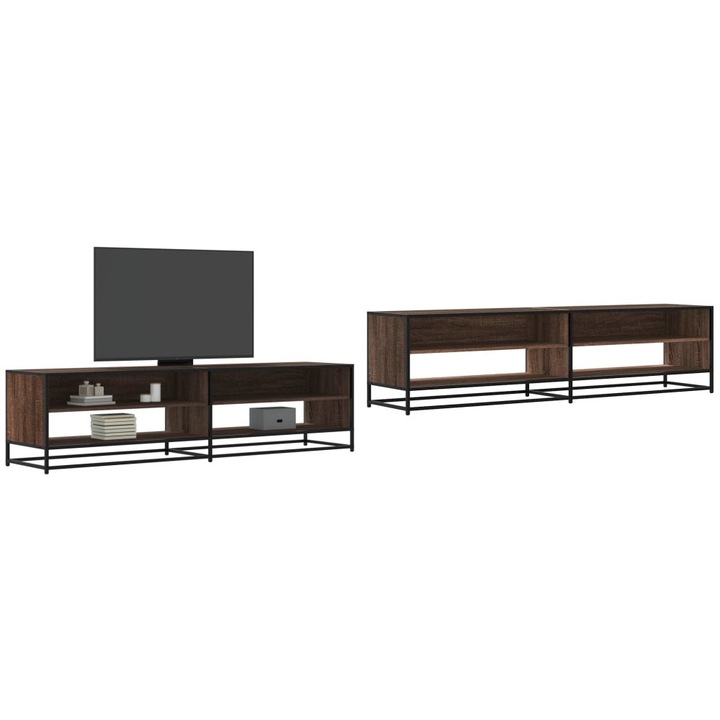 Dulap TV, stejar maro, 180, 5x40x46 cm, lemn prelucrat