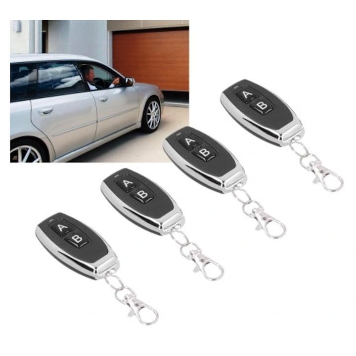 4 db univerzális autó-replika távirányító – kapuhoz és riasztóhoz, 433 MHz