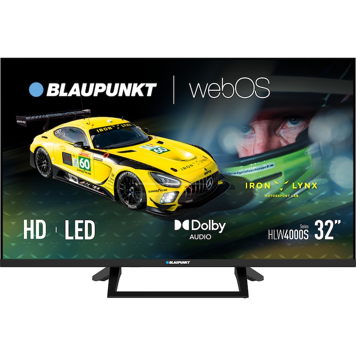 Телевизор Blaupunkt LED 32HLW4000S, 81 см, безрамков, Smart WebOS, HD, Клас Е