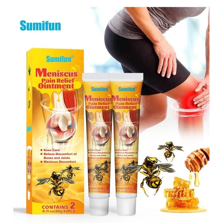 2 bucati* Gel masaj albinei, pentru ameliorarea durerii de menisc - amelioreaza durerea. Amelioreaza durerea genunchi si picioare, crema pentru ameliorarea durerilor musculare, venin natural
