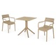Set mobilier gradina/terasa 2 scaune si masa, Maison Mex TIPPUS/CRUSOE, bej