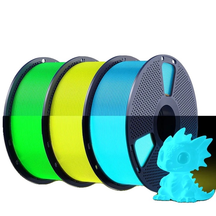 Izzószál 3D, Sötétben világító, 1.75 mm, PETG, 330 m, többszínű