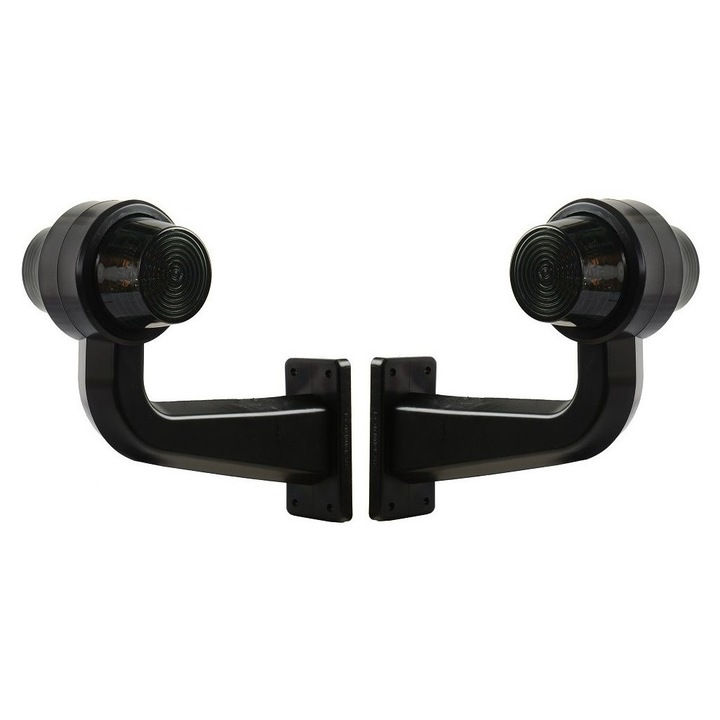 Lampa laterala Gabarit LED 12V-24V, portocaliu-rosu, fumat (Set 2 bucati) - 19, 2cm