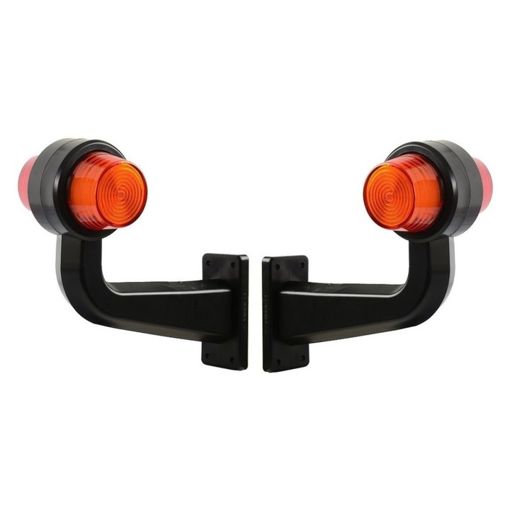 Lampa laterala Gabarit LED Neon 12V-24V, portocaliu-rosu (Set 2 bucati) – 19, 2 cm