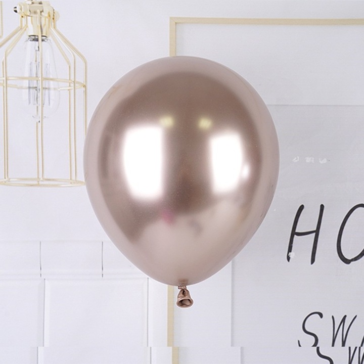 Set 12 Baloane, Southern Sky, din Latex Chrome, 30 cm, Sampanie