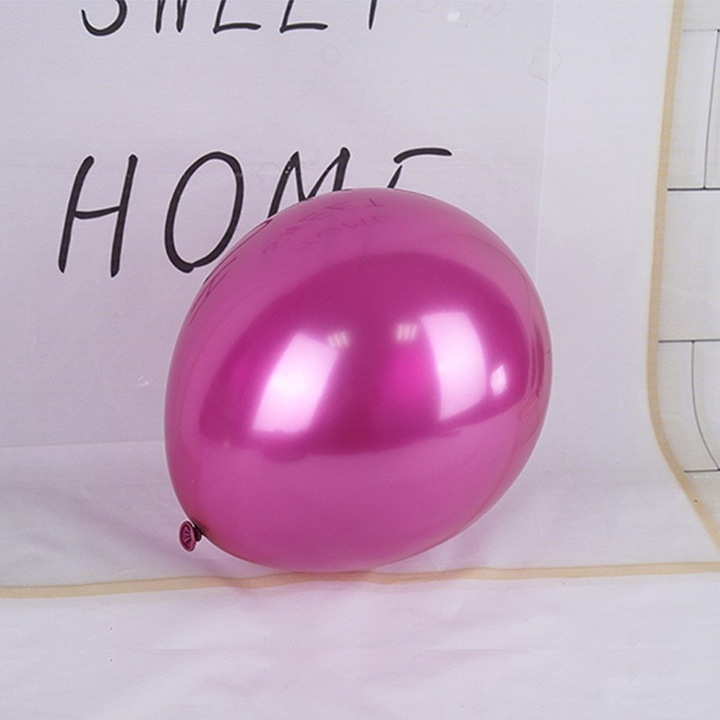 Produs premium - Set 12 Baloane, Southern Sky, din Latex Chrome, 25 cm, Fucsia