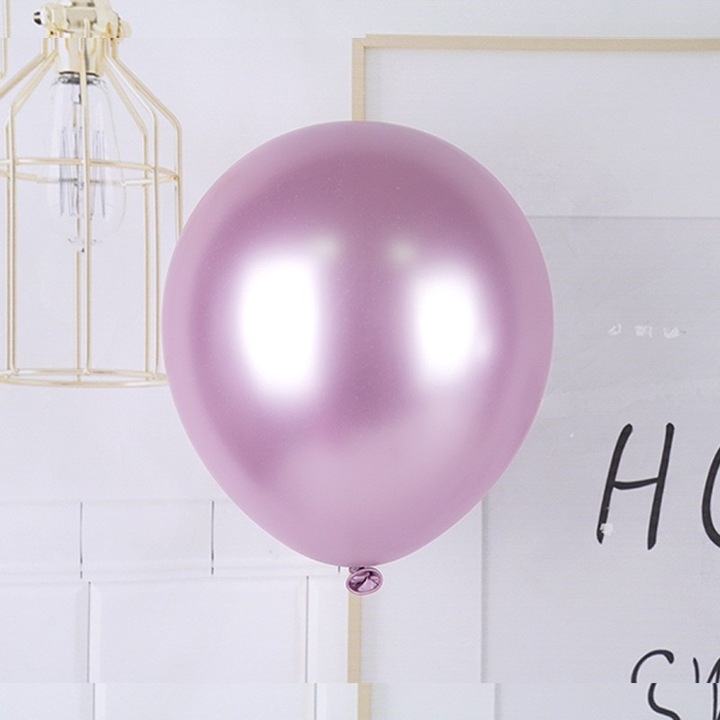 Set 12 Baloane, Southern Sky, din Latex Chrome, 30 cm, Mov Deschis