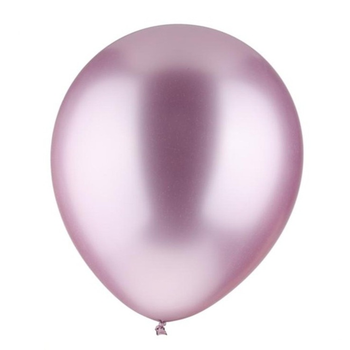 Комплект 12 балона, Flippy, от латекс хром, 13 см, Светло лилави