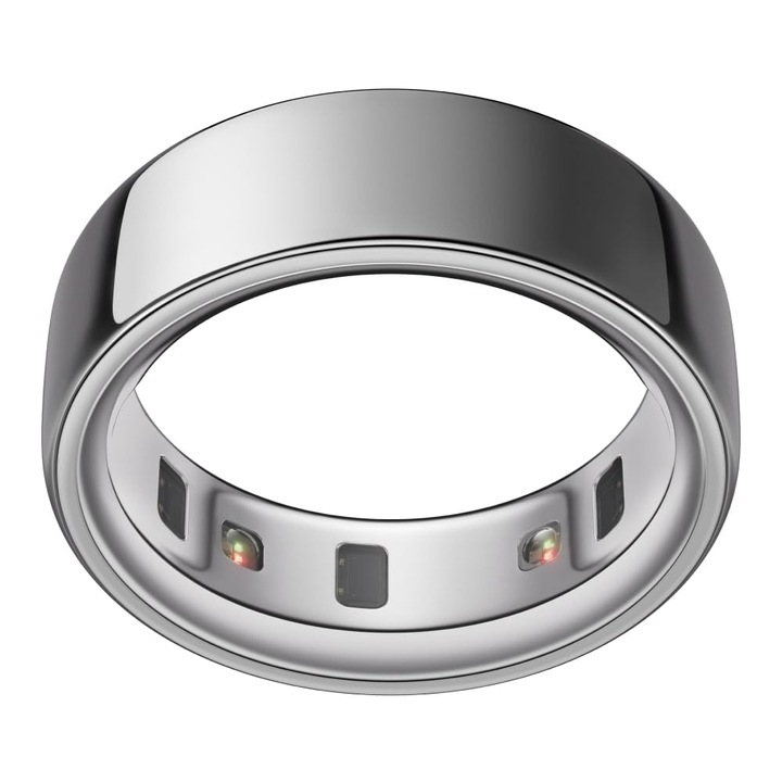 Oura Ring 4 okosgyűrű, ezüst, 8-as méret, alvásfigyelés, pulzusszám