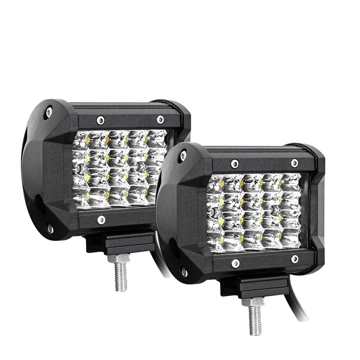Proiectoare LED, 2x 4in, 60W, constructie durabila, 12 inch, IP67