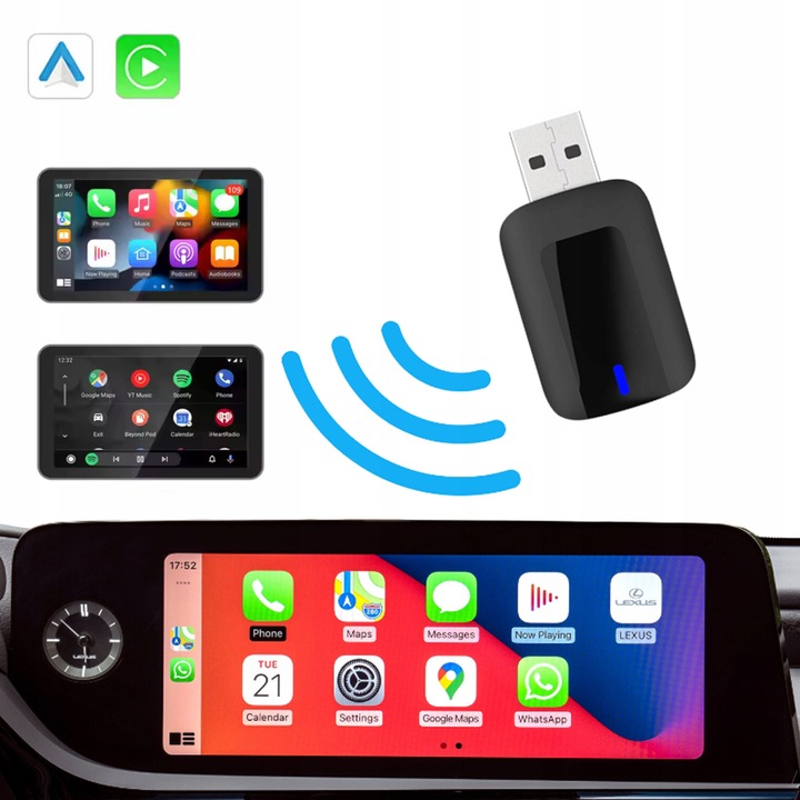 Vezeték nélküli CarPlay ÉS ANDROID AUTO 2 az 1-ben adapter
