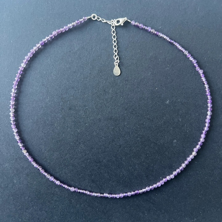 Colier cu ametist natural Purity #124, Druzy, pietre semipretioase