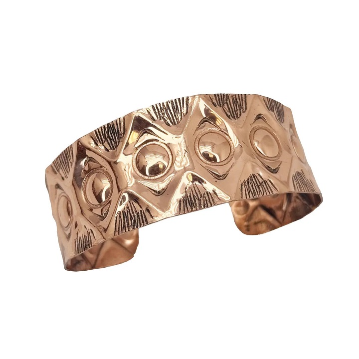 Bratara cupru Tribal Eye #6, Druzy, pietre semipretioase