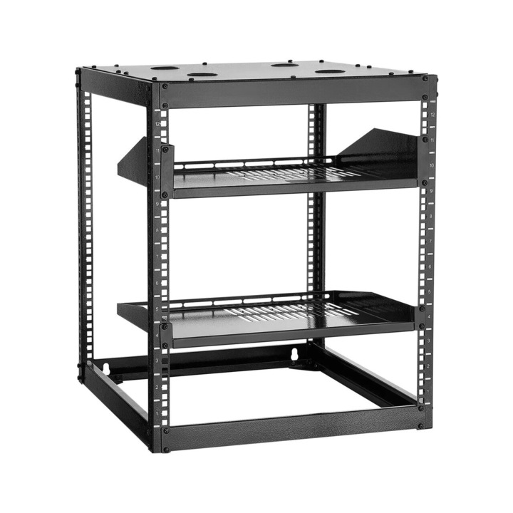 Rack metalic de perete 12U, Latime 482 mm, Adancime 585 mm, Otel carbon, max 90 kg