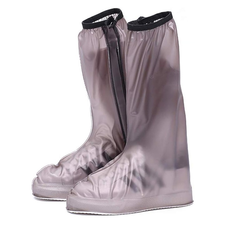 RainStep Guard – Protectii Impermeabile pentru Incaltaminte, Marime S, 34-35, Material Rezistent, Anti-alunecare, Inchidere Eficienta, Elastic de Siguranta, Ideal pentru Ploaie, Noroi sau Drumetii, Maro