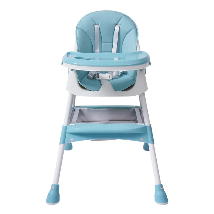 Scaun pentru bebelusi, Scaun inalt & scaun de masa, Reglabil pe inaltime, Tavita cu 5 pozitii, Capacitate 80 kg, Varsta 6 luni–6 ani, De sine statator, Verde