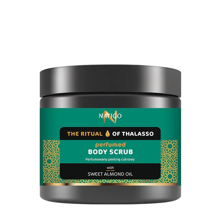 Scrub corporal NATIGO The Ritual of Thalasso, 650g, ulei de migdale, cremos