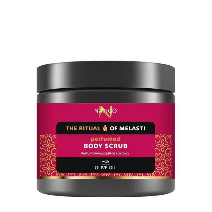 Scrub corporal NATIGO The Ritual of Melasti, 650g, cu ulei de măsline, exfoliant, unisex