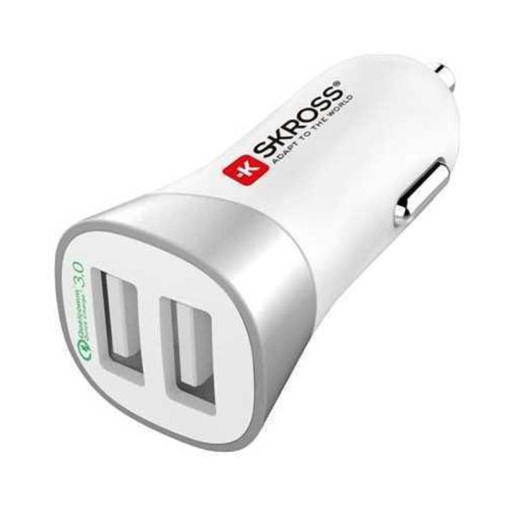 Incarcator auto 12-24V 2x USB Quick Charge 3.0 QC3.0 Skross
