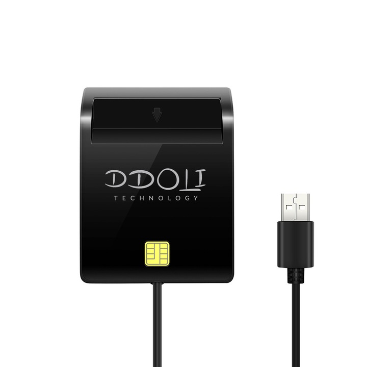 Cititor card DDOLI, compatibil USB, negru