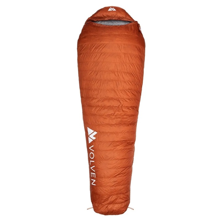 Спален чувал Volven Narvi 400, трисезонен, патешки пух, преносим, оранжев
