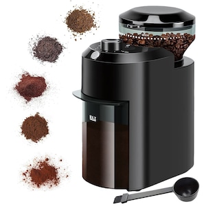 Rasnita electrica de cafea, Ultrixe, 28 setari macinare, recipient boabe 56g, setare dozare 2-12 cesti, Grind-Perfect, Negru