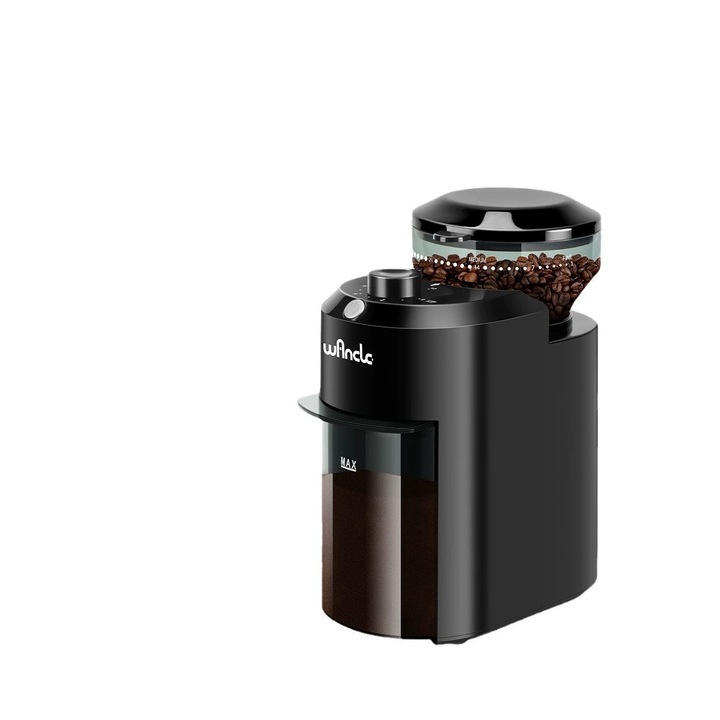 Електрическа мелничка за кафе, Ultrixe, 28 настройки за мелене, контейнер за зърна 56 г, настройка за дозиране 2-12 чаши, Grind-Perfect, Черна