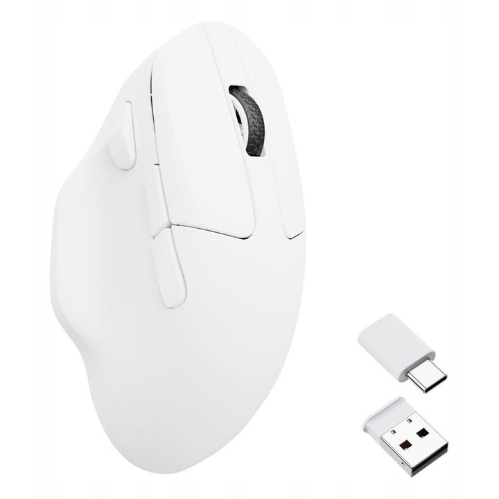 Mouse Wireless Keychron M7 A3, 26000 DPI, Bluetooth 5.1, Alb, Ultra Usor