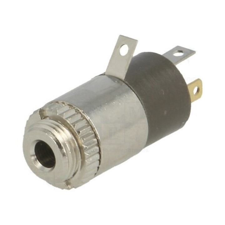 Jack 2,5 mm sztereó aljzat 4 érintkezős LUMBERG, egyenes beépítés, fém