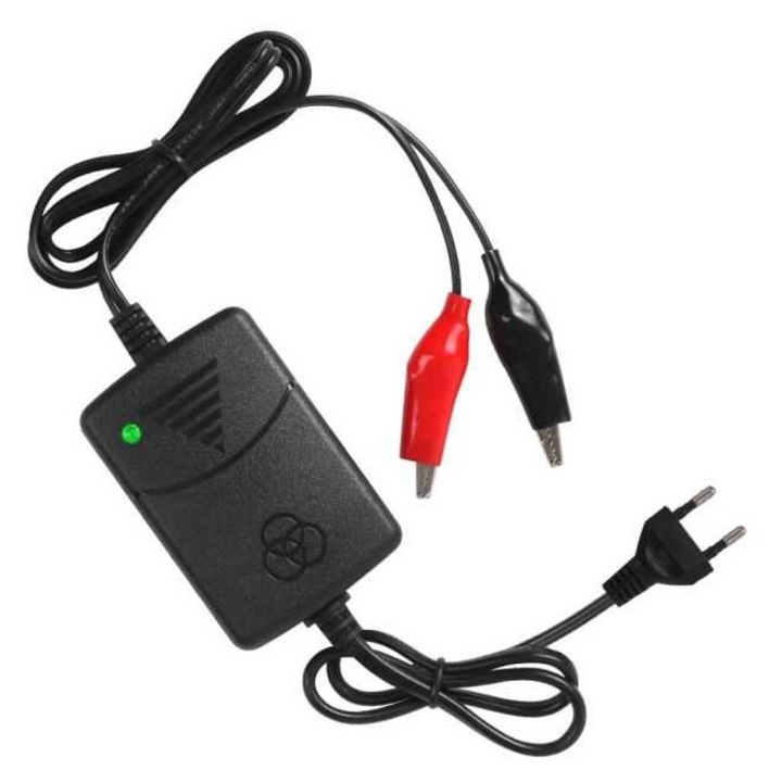 Зарядно устройство за VRLAB 12V 1.5A оловно-киселинни/гел батерии, захранване 230V с 2x щипки тип крокодил