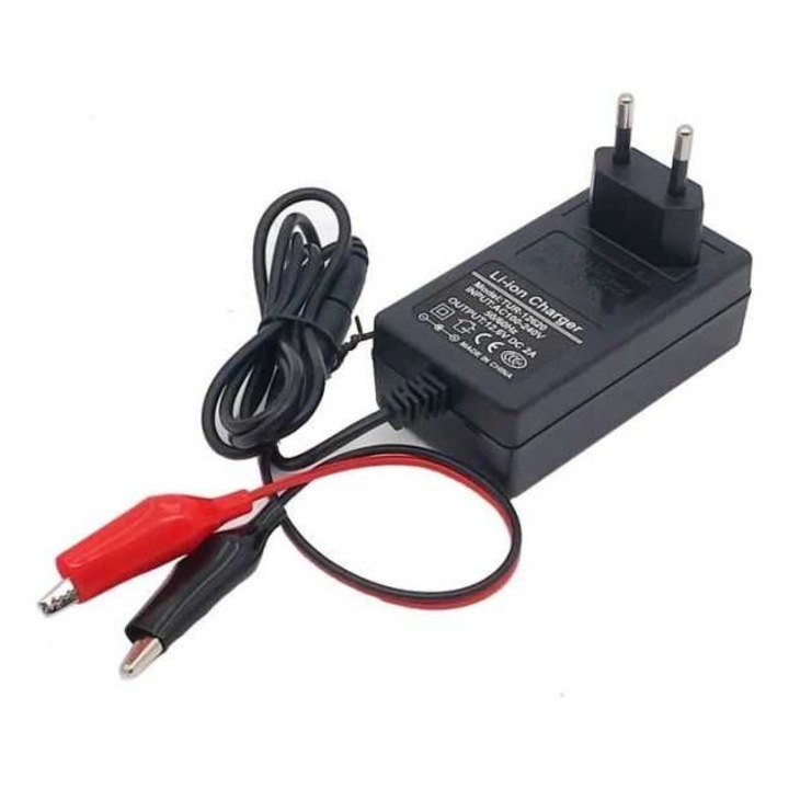 Зарядно устройство с прекъсване VRLAB оловно-киселинно/гел за 12V батерии, захранване 230V 3A с кабелни накрайници и 2x щипки тип крокодил