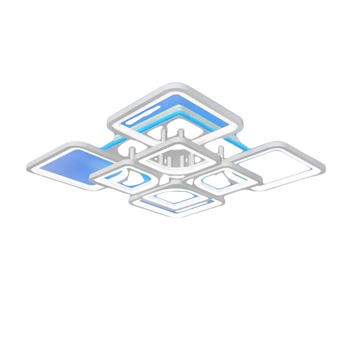 LED Applikátor, RGB 4+4, APP vezérlés, szabályozható, 58x58x14cm