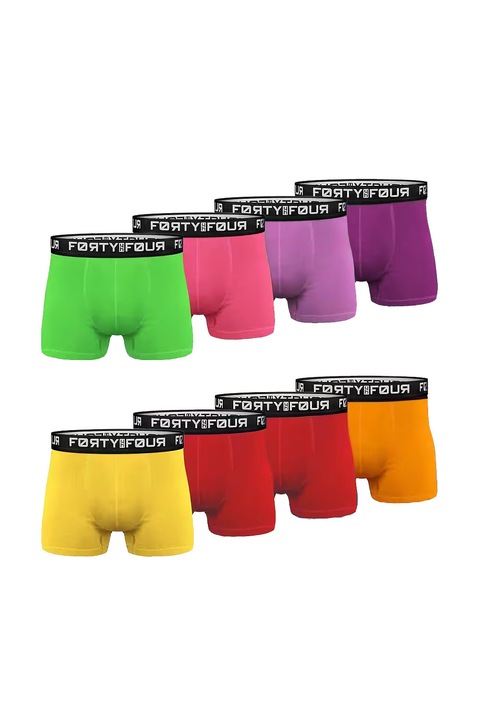 Set boxeri bărbătești FortyFour 4656262 90-44, 8 bucăți, Bumbac, 3XL, Multicolor