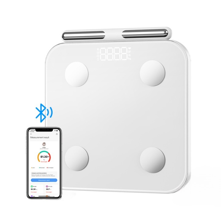 Умна везна с Bluetooth, 8 електрода, вградена батерия