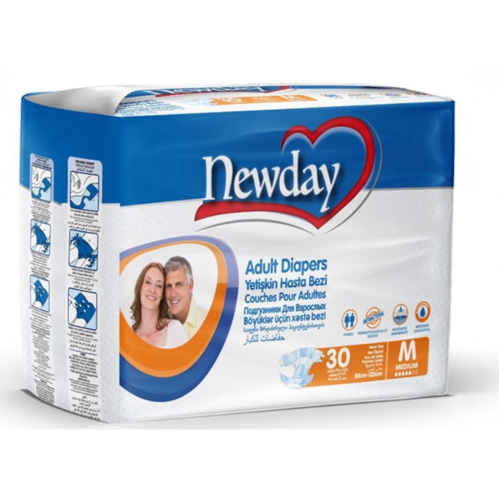 Scutece pentru adulți Medium, Newday 30 buc.