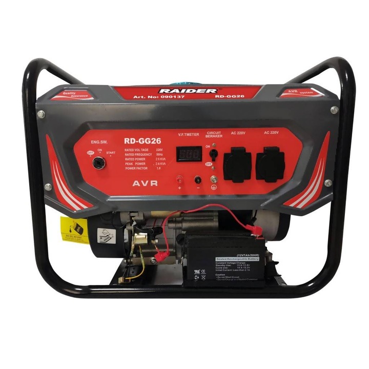 Generator benzina cu pornire electrica, 2.8 KW, rezervor mare 12 l