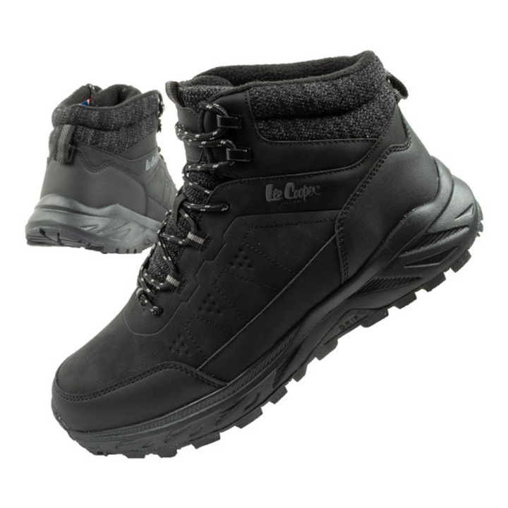 Мъжки зимни туристически обувки Lee Cooper с изолирана каишка на глезена, Черен