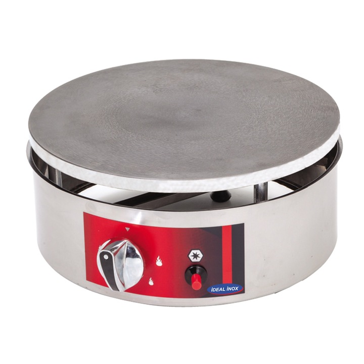 Crepiera alimentata la gaz natural Ideal Inox diam 40 cm