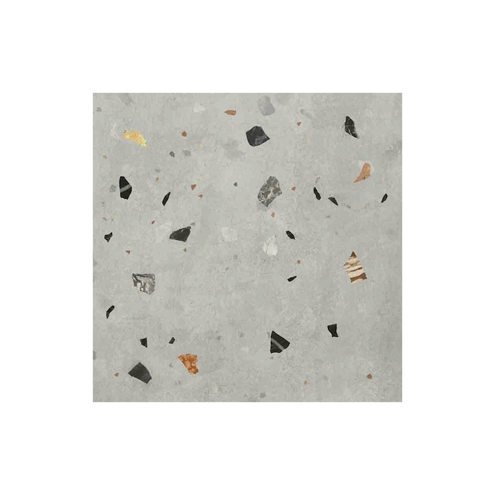 Gresie rectificata Sempre Grigio 1., model ciment, 60x60 cm SD12, Gri, finisaj mat