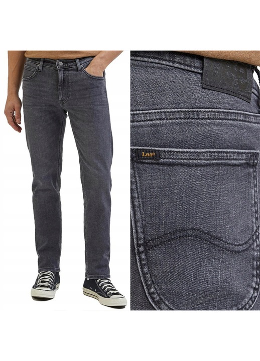 Blugi drepti Lee Daren gri, W30 L34, bumbac elastan