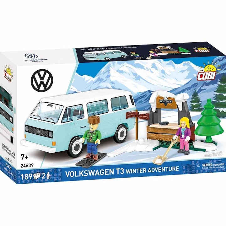Комплект за сглобяване Volkswagen T3 Winter Adventure, 189 части