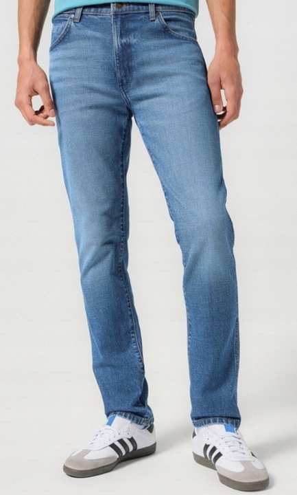 Férfi Wrangler Larston Halt farmer, pamut/elasztán, kék, W29-L34 US